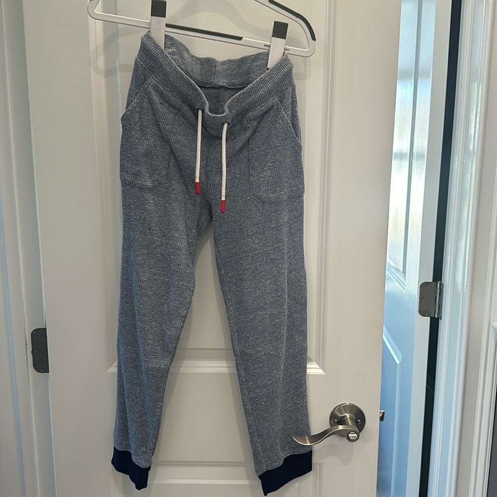 Light weight blue terry sweatpants
